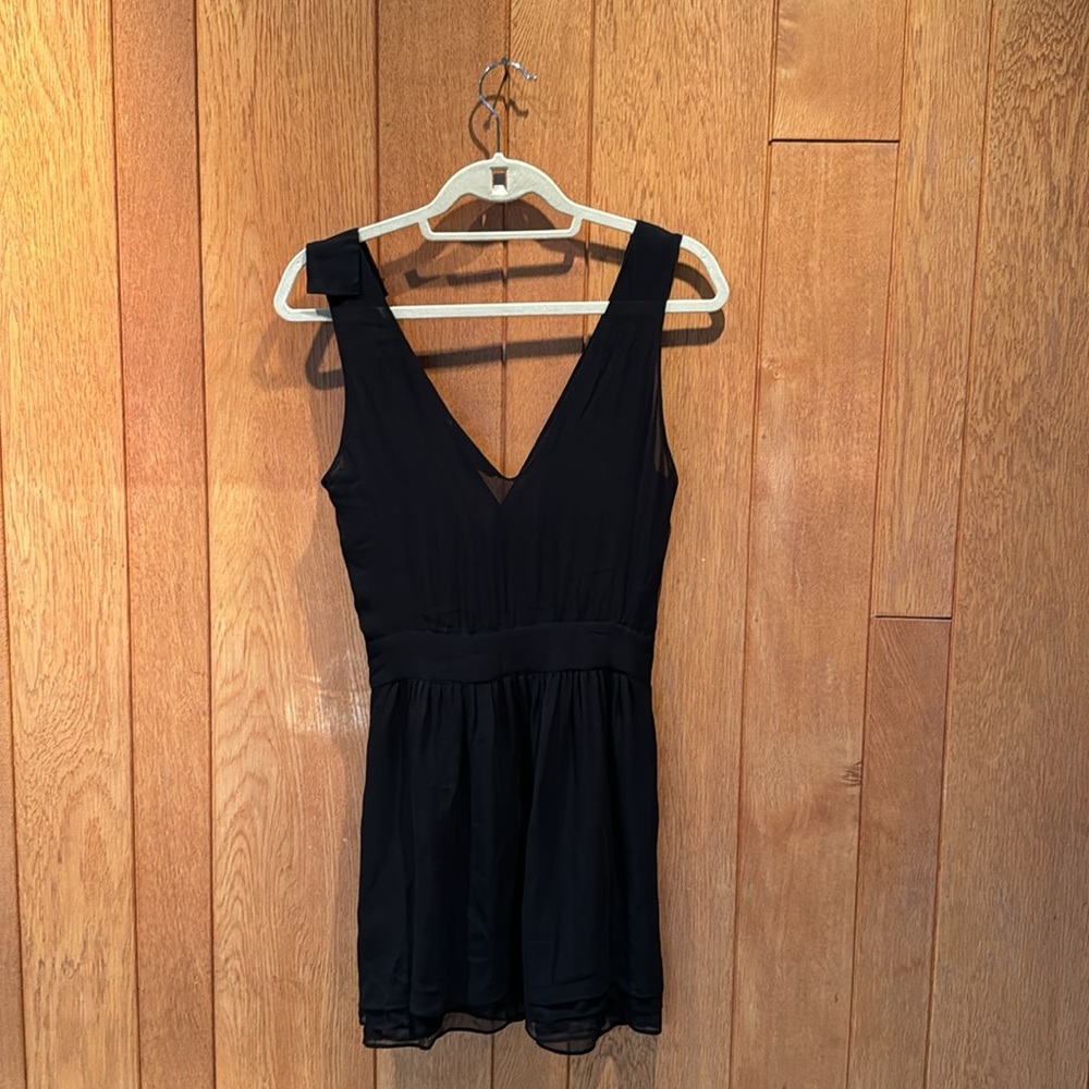 Morphine Generation 100% Silk Black Mini Dress //… - image 2